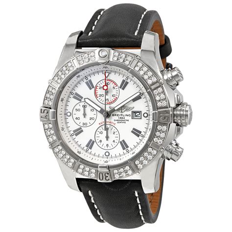 breitling chronograph 100m|Breitling chronometre automatic diamond bezel.